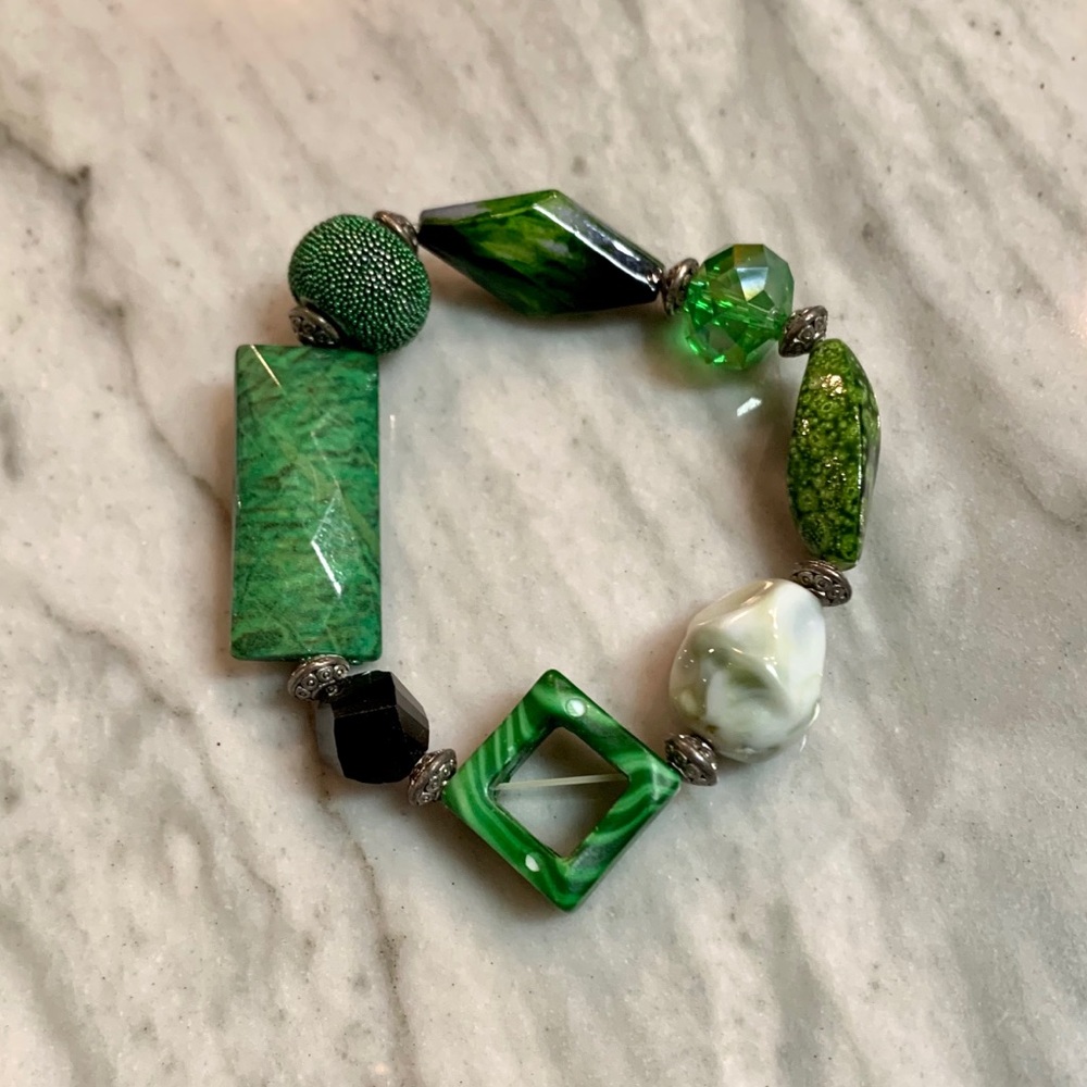 Green Beaded Bracelet